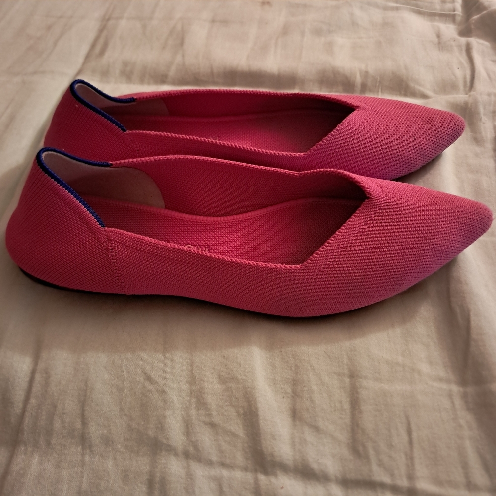 Rothy's Pink Pointed Toe Flats - Picture 2 of 10